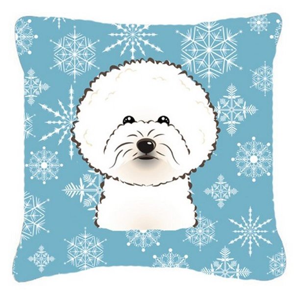 Micasa Snowflake Bichon Frise Fabric Decorative Pillow MI760470